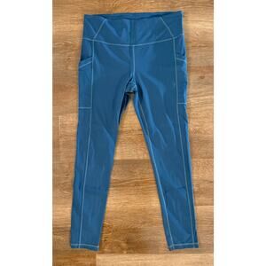 prAna Blue High-Rise Pocket Leggings Size Large